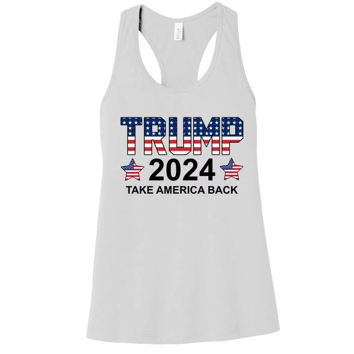 Donald Trump 2024 Take America Back Women's Racerback Tank