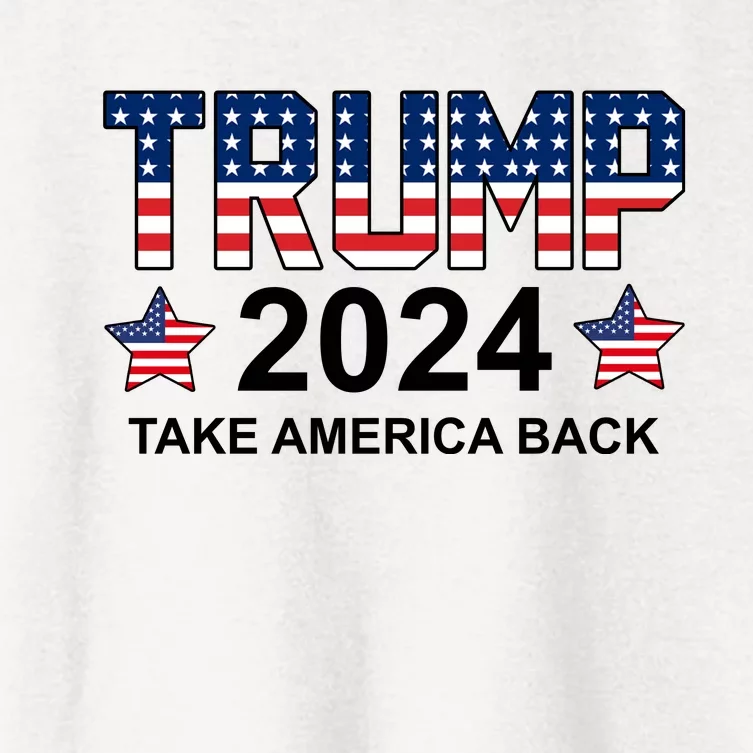 Donald Trump 2024 Take America Back Women's Crop Top Tee