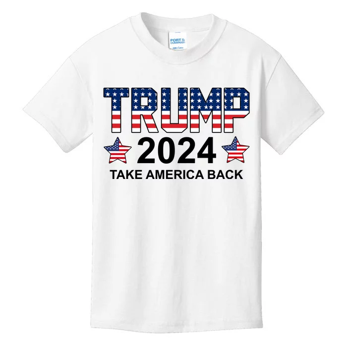 Donald Trump 2024 Take America Back Kids T-Shirt