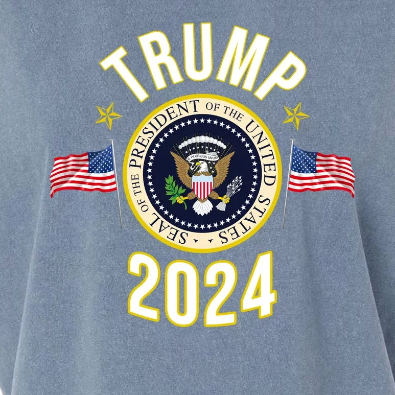 Donald Trump 2024 Presidential Seal Garment-Dyed Women's Muscle Tee