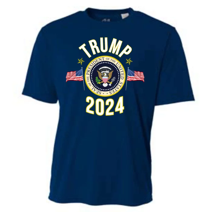 Donald Trump 2024 Presidential Seal Cooling Performance Crew T-Shirt