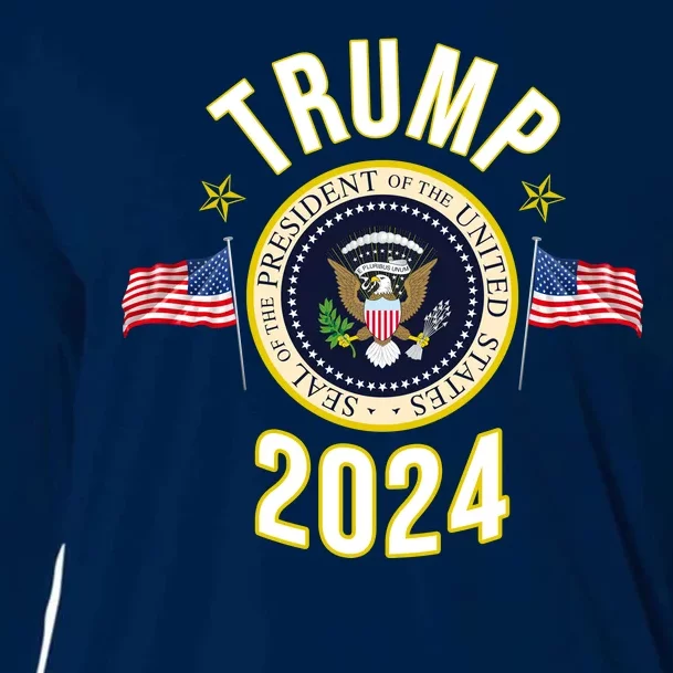 Donald Trump 2024 Presidential Seal Cooling Performance Long Sleeve Crew