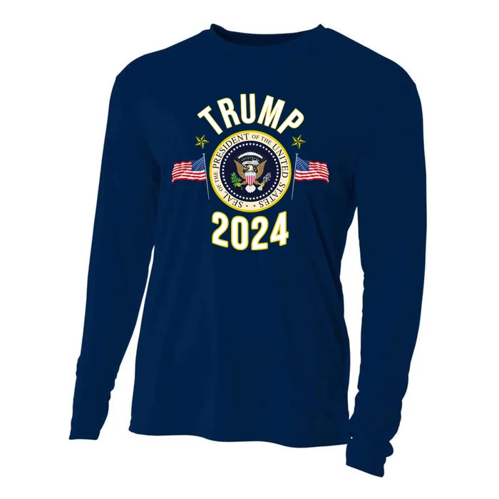 Donald Trump 2024 Presidential Seal Cooling Performance Long Sleeve Crew