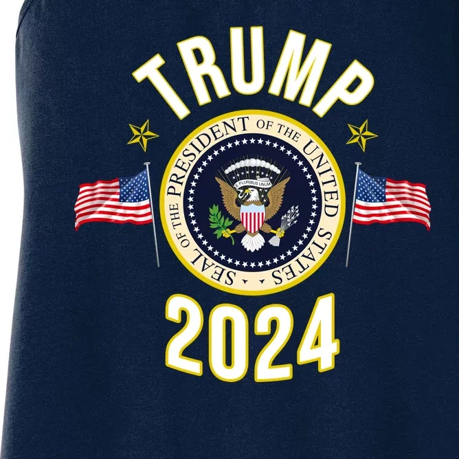 Donald Trump 2024 Presidential Seal Women's Racerback Tank