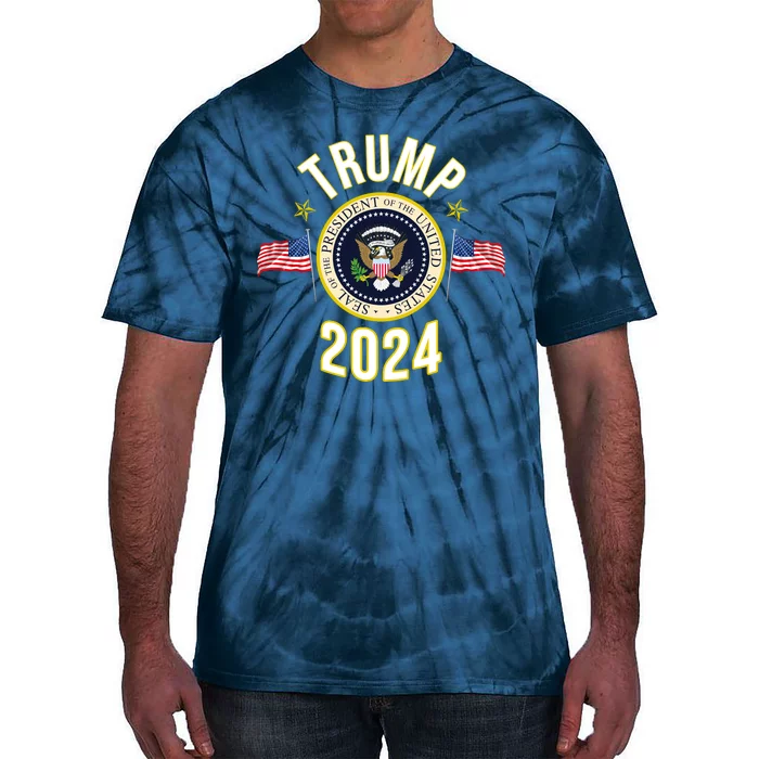 Donald Trump 2024 Presidential Seal Tie-Dye T-Shirt