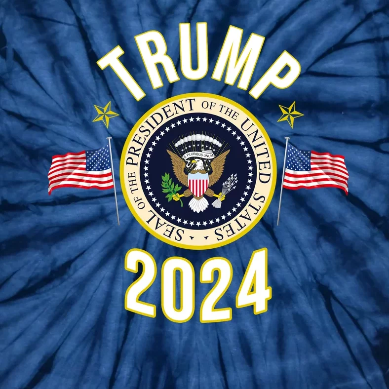 Donald Trump 2024 Presidential Seal Tie-Dye T-Shirt