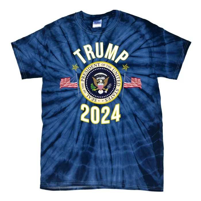 Donald Trump 2024 Presidential Seal Tie-Dye T-Shirt