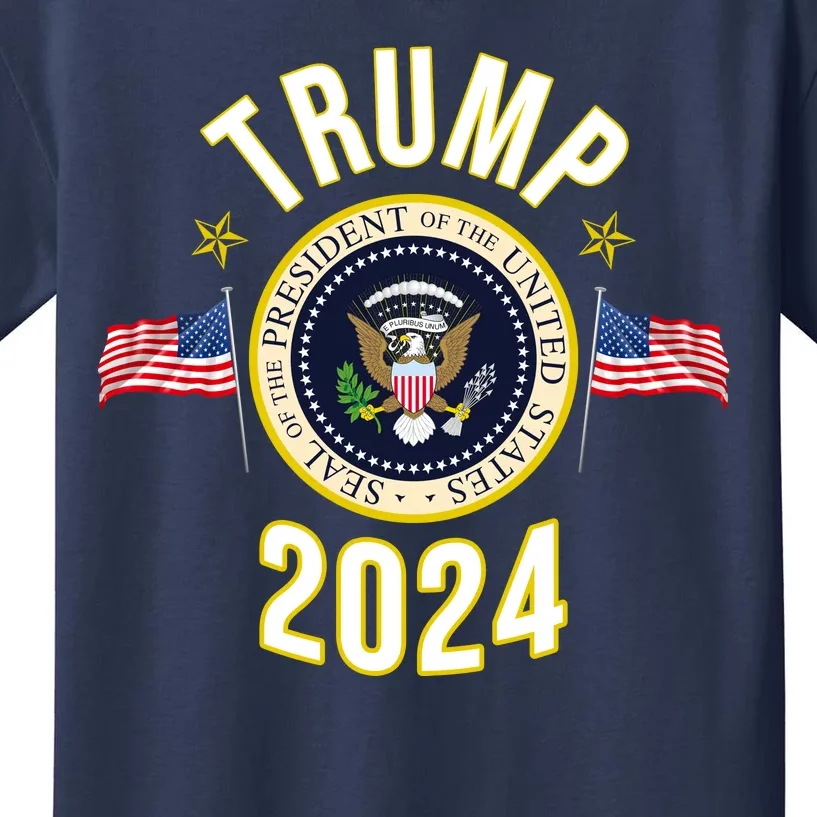 Donald Trump 2024 Presidential Seal Kids T-Shirt