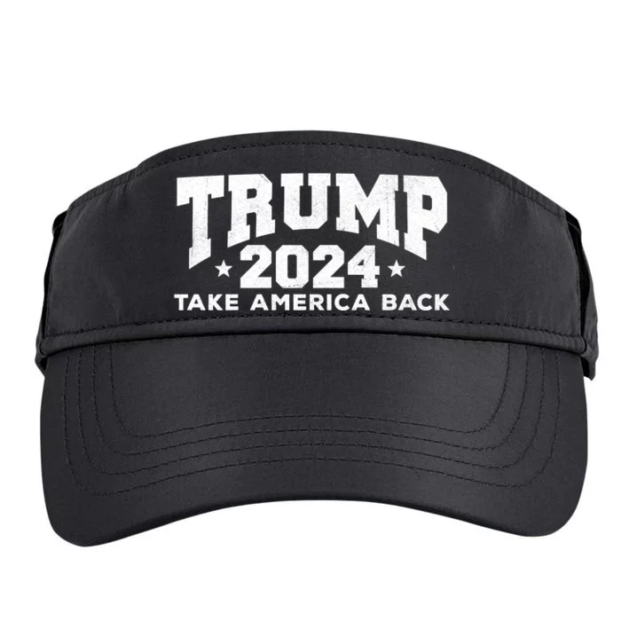 Donald Trump 2024 Take America Back Adult Drive Performance Visor