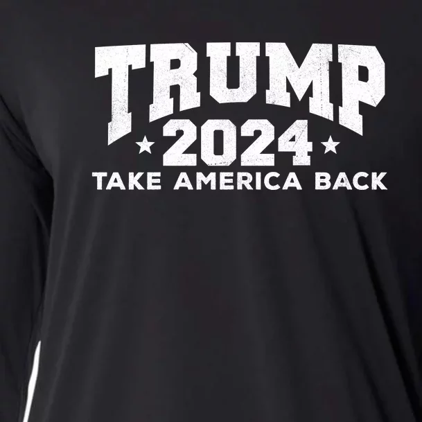 Donald Trump 2024 Take America Back Cooling Performance Long Sleeve Crew