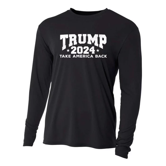 Donald Trump 2024 Take America Back Cooling Performance Long Sleeve Crew