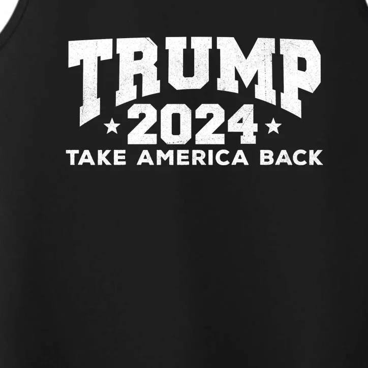 Donald Trump 2024 Take America Back Performance Tank