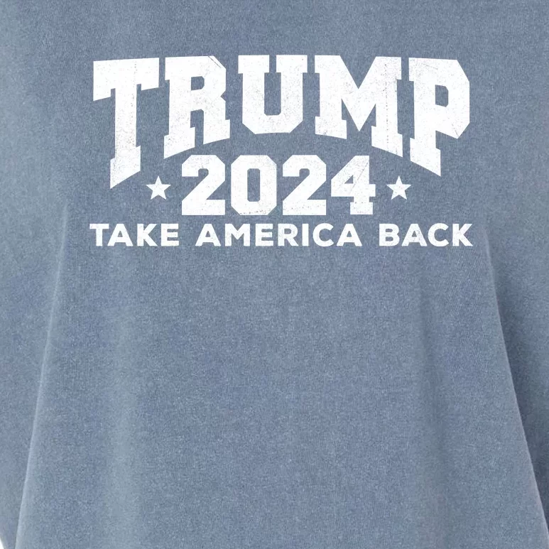 Donald Trump 2024 Take America Back Garment-Dyed Women's Muscle Tee