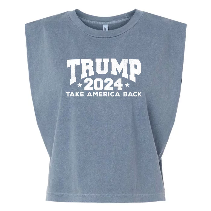 Donald Trump 2024 Take America Back Garment-Dyed Women's Muscle Tee