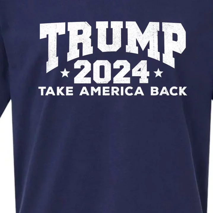 Donald Trump 2024 Take America Back Sueded Cloud Jersey T-Shirt