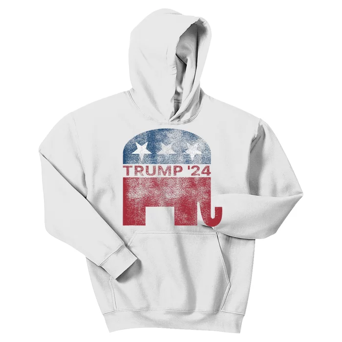 Donald Trump 2024 For President Pro Trump Vintage Republican Kids Hoodie