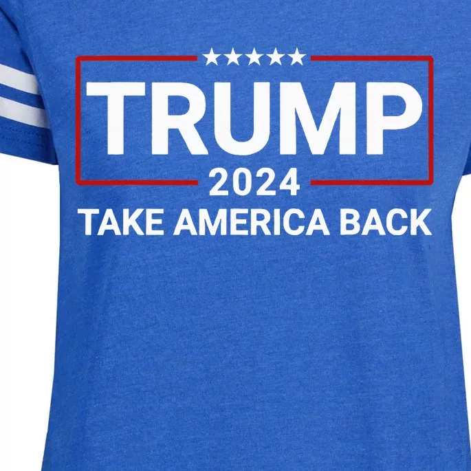 Donald Trump 2024 Take America Back Election The Return Enza Ladies Jersey Football T-Shirt