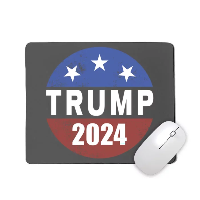 Donald Trump 2024 Election Button Vote 24 President Mousepad