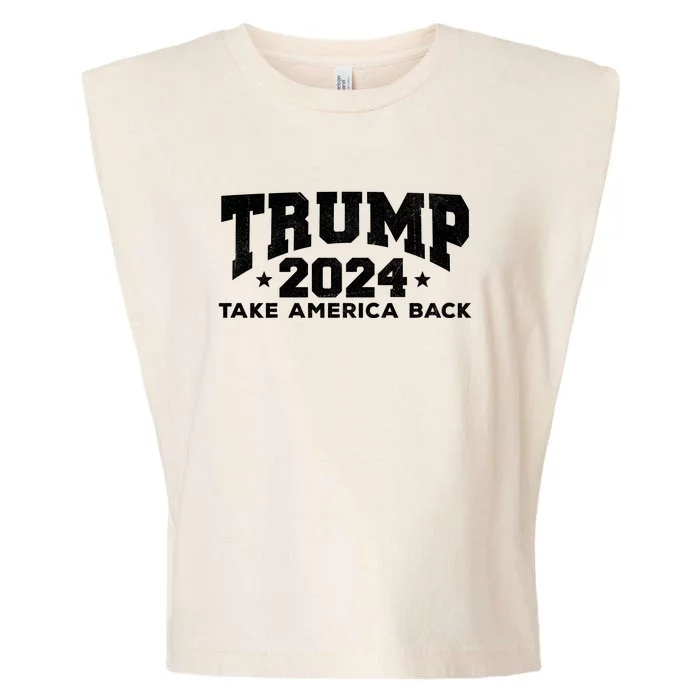 Donald Trump 2024 Take America Back Garment-Dyed Women's Muscle Tee