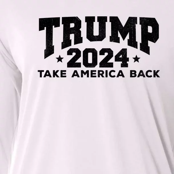 Donald Trump 2024 Take America Back Cooling Performance Long Sleeve Crew