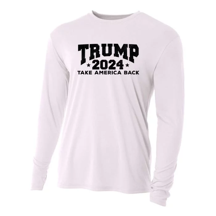 Donald Trump 2024 Take America Back Cooling Performance Long Sleeve Crew