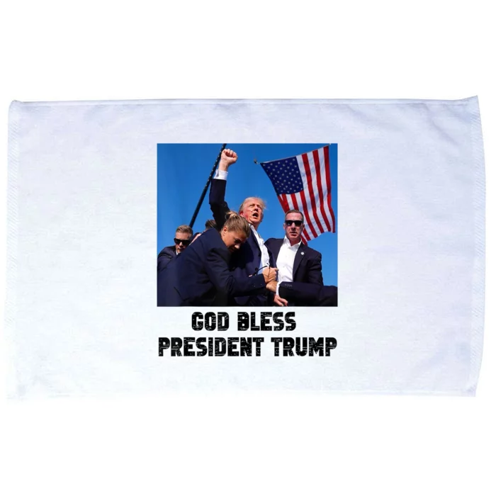 Donald Trump 2024 God Bless President Trump Gift Microfiber Hand Towel