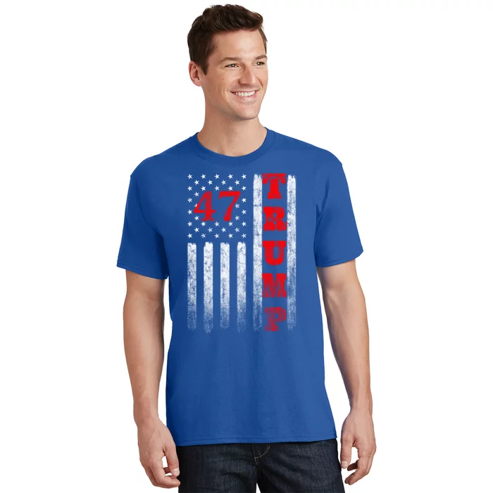 Donald Trump 2024 President American Flag Pro Trump Vintage Gift T-Shirt