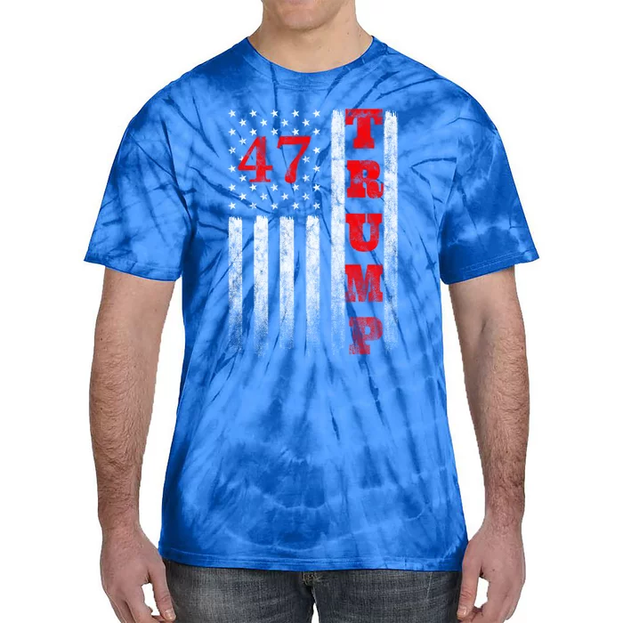 Donald Trump 2024 President American Flag Pro Trump Vintage Gift Tie-Dye T-Shirt