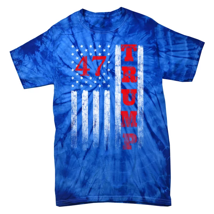 Donald Trump 2024 President American Flag Pro Trump Vintage Gift Tie-Dye T-Shirt