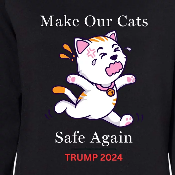 Donald Trump 2024 Funny Cat Conservative Maga Womens California Wash Sweatshirt