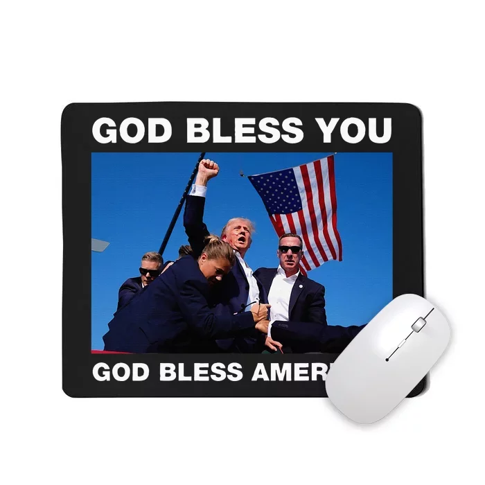 Donald Trump 2024 God Bless You God Bless America Mousepad