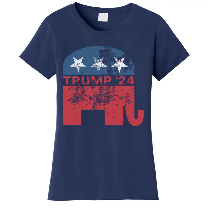 Donald Trump 2024 For President Pro Trump Vintage Republicantage Republican Women's T-Shirt