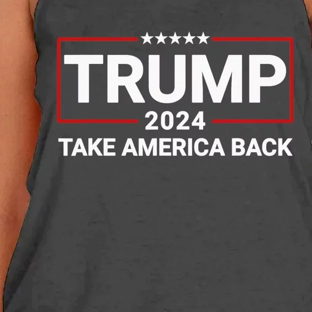 Donald Trump 2024 Take America Back Election - The Return Women's Knotted Racerback Tank