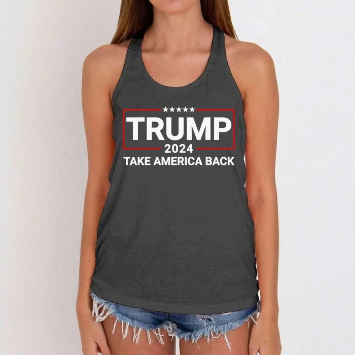 Donald Trump 2024 Take America Back Election - The Return Women's Knotted Racerback Tank