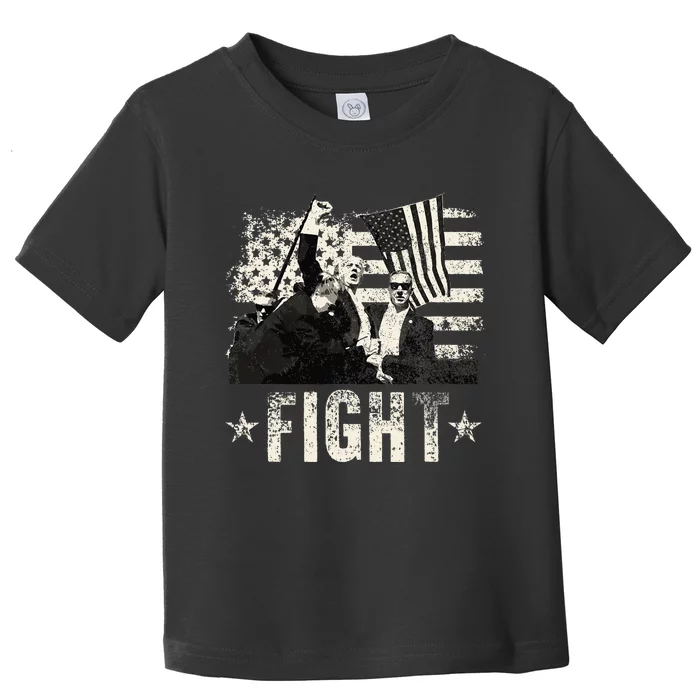 Donald Trump 2024 Fight Fight Fight Donald Trump Fist Pump Toddler T-Shirt