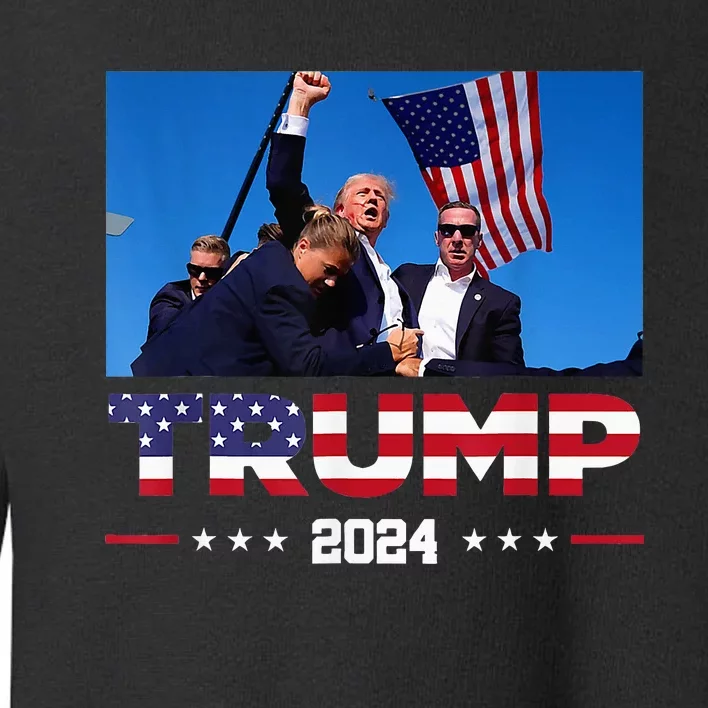 Donald Trump 2024 Survived Shot At Election Rally Toddler Sweatshirt