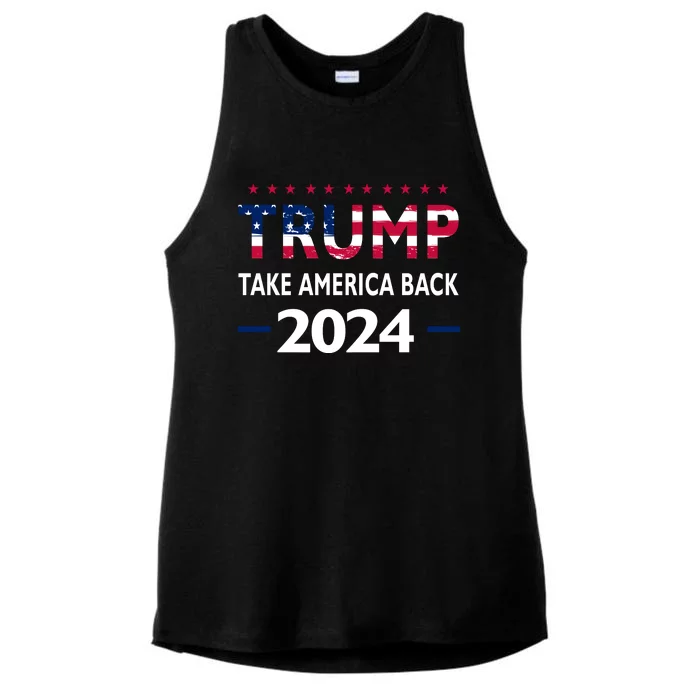 Donald Trump 2024 Take America Back Election The Return Ladies Tri-Blend Wicking Tank