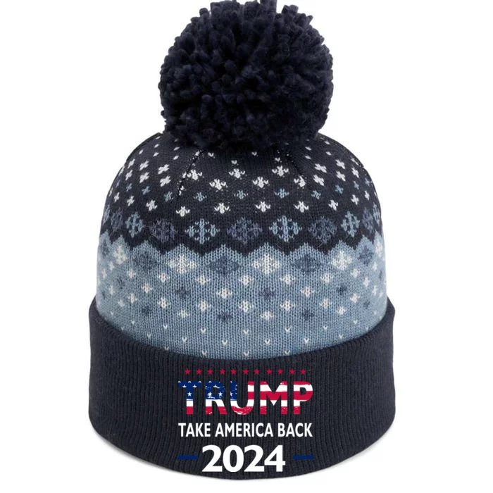 Donald Trump 2024 Take America Back Election The Return The Baniff Cuffed Pom Beanie