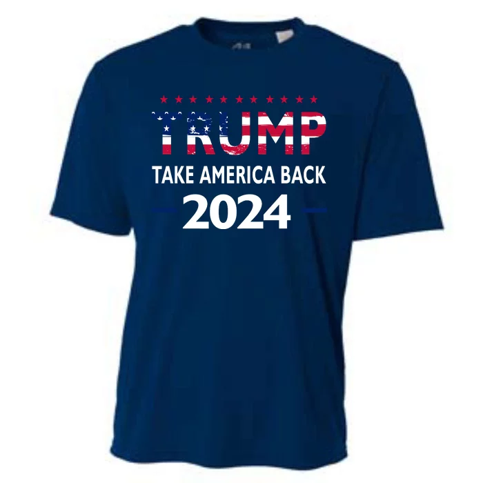 Donald Trump 2024 Take America Back Election The Return Cooling Performance Crew T-Shirt