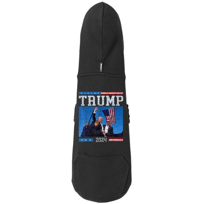 Donald Trump 2024 Survived Shot At Election Rally Doggie 3-End Fleece Hoodie