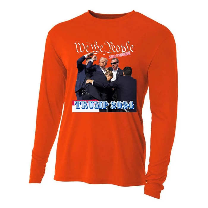 Donald Trump 2024 We The People Are Pissed Cooling Performance Long Sleeve Crew