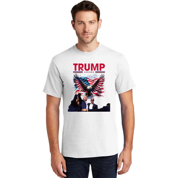 Donald Trump 2024 Survived Shot At Election Rally Tall T-Shirt