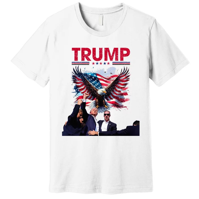 Donald Trump 2024 Survived Shot At Election Rally Premium T-Shirt