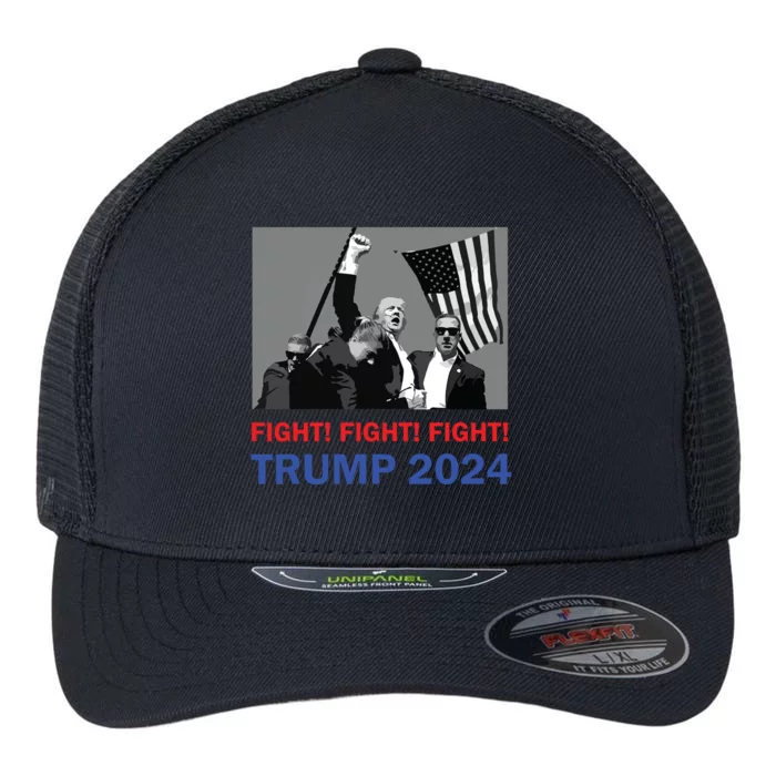 Donald Trump 2024 Fight Fight Fight Donald Trump Fist Pump Flexfit Unipanel Trucker Cap