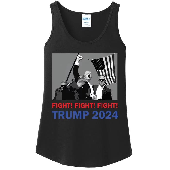 Donald Trump 2024 Fight Fight Fight Donald Trump Fist Pump Ladies Essential Tank