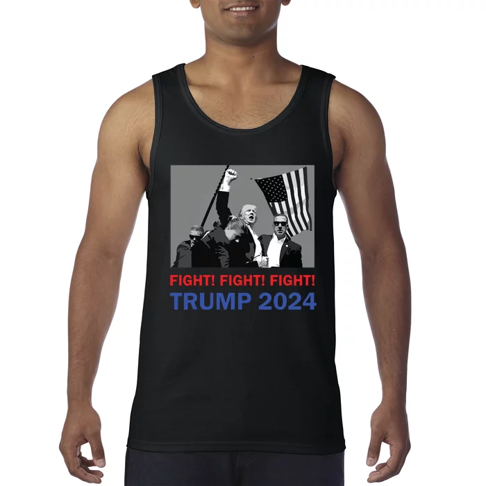 Donald Trump 2024 Fight Fight Fight Donald Trump Fist Pump Tank Top