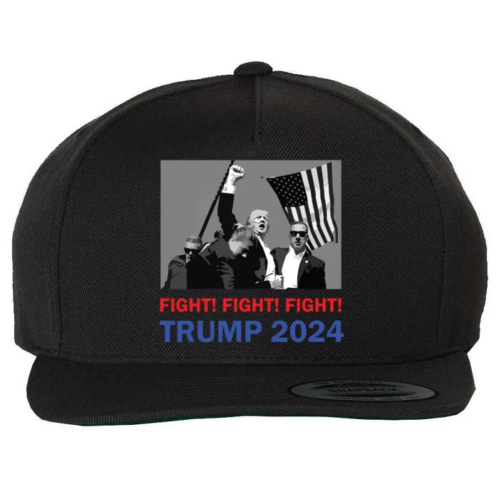 Donald Trump 2024 Fight Fight Fight Donald Trump Fist Pump Wool Snapback Cap