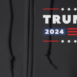 Donald Trump 2024 Election Pro Trump Full Zip Hoodie