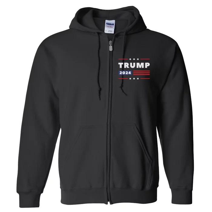 Donald Trump 2024 Election Pro Trump Full Zip Hoodie