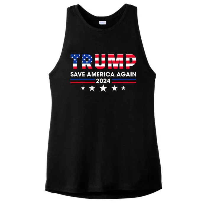 Donald Trump 2024 Take America Back Election The Return Ladies Tri-Blend Wicking Tank